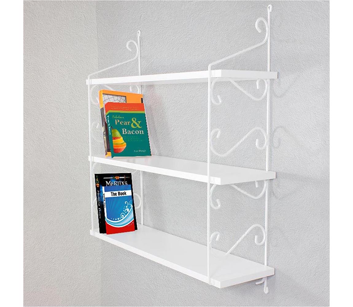 Asir Nástěnná police SERAMONI 80x72 cm bílá AS0812