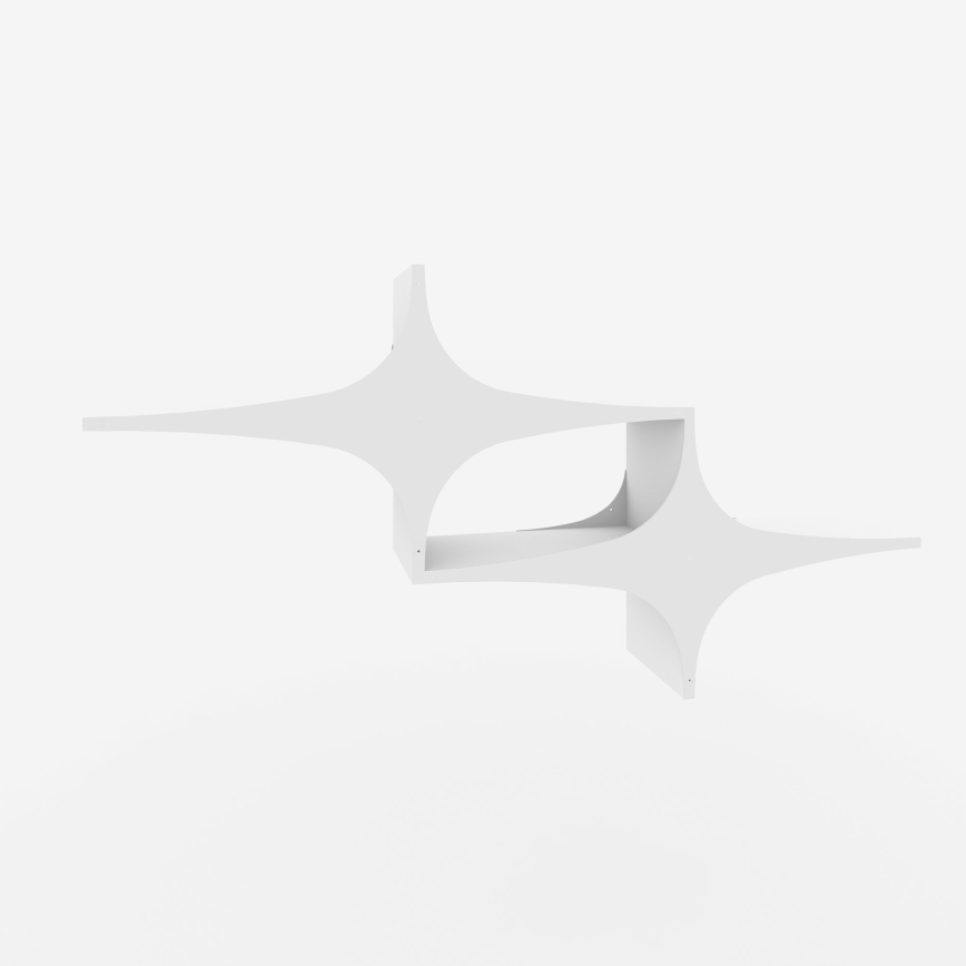 Nástěnná police SUSEN 69x135 cm bílá