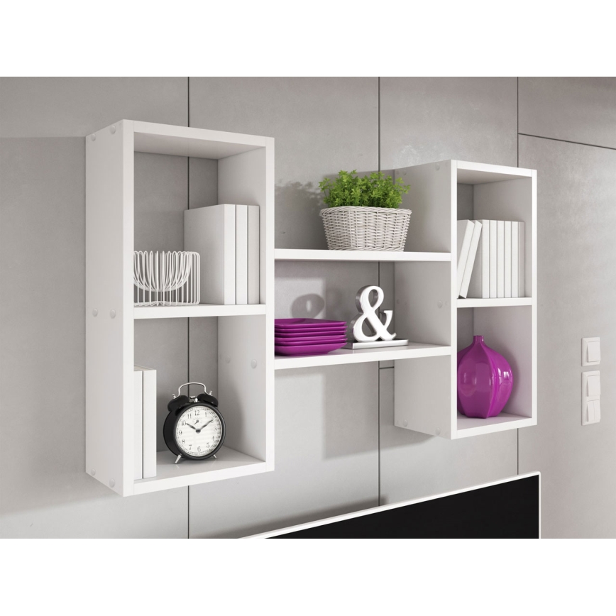 Nástěnná police TRIO 60x102 cm bílá