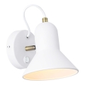 Nástěnné bodové svítidlo ASTAMA 1xE27/40W/230V bílá/mosaz