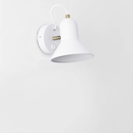 Nástěnné bodové svítidlo ASTAMA 1xE27/40W/230V bílá/mosaz