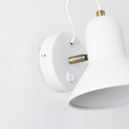 Nástěnné bodové svítidlo ASTAMA 1xE27/40W/230V bílá/mosaz