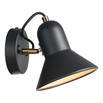 Nástěnné bodové svítidlo ASTAMA 1xE27/40W/230V černá/mosaz