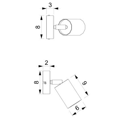 Nástěnné bodové svítidlo BELLO 1xGU10/8W/230V bílá