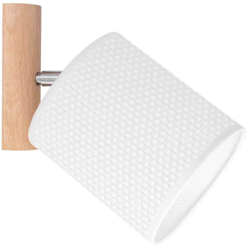 Nástěnné bodové svítidlo BENITA 1xE27/25W/230V bílá/dub