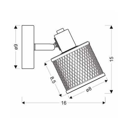 Nástěnné bodové svítidlo CANABERA 1xE14/40W/230V