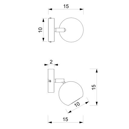 Nástěnné bodové svítidlo COMET 1xGU10/8W/230V černá/lesklý chrom