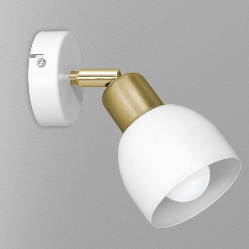 Nástěnné bodové svítidlo FRESNO 1xE27/60W/230V bílá/zlatá