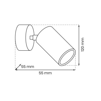 Nástěnné bodové svítidlo HUDSON 1xGU10/8W/230V černá