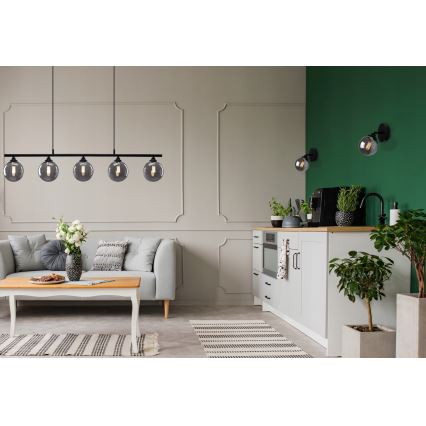 Nástěnné bodové svítidlo IMAGINE 1xG9/40W/230V černá/kouřová