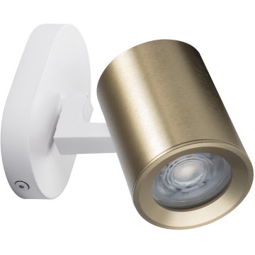Nástěnné bodové svítidlo LAURIN 1xGU10/10W/230V mosaz/bílá
