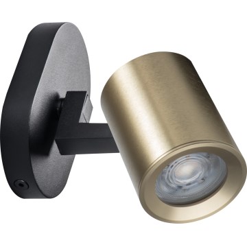 Nástěnné bodové svítidlo LAURIN 1xGU10/10W/230V mosaz/černá