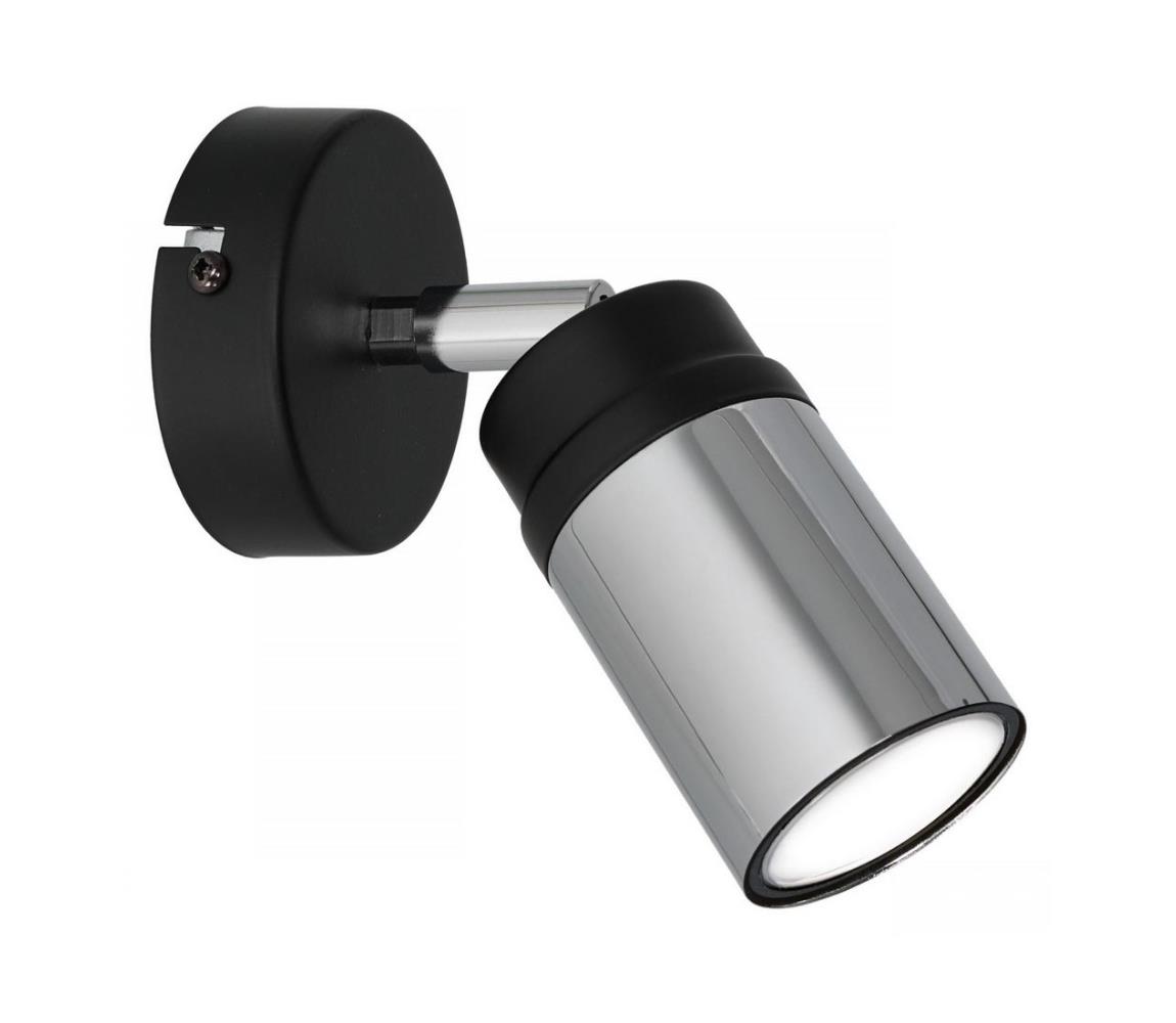 Luminex Nástěnné bodové svítidlo NEST 1xGU10/8W/230V černá/chrom LU1788