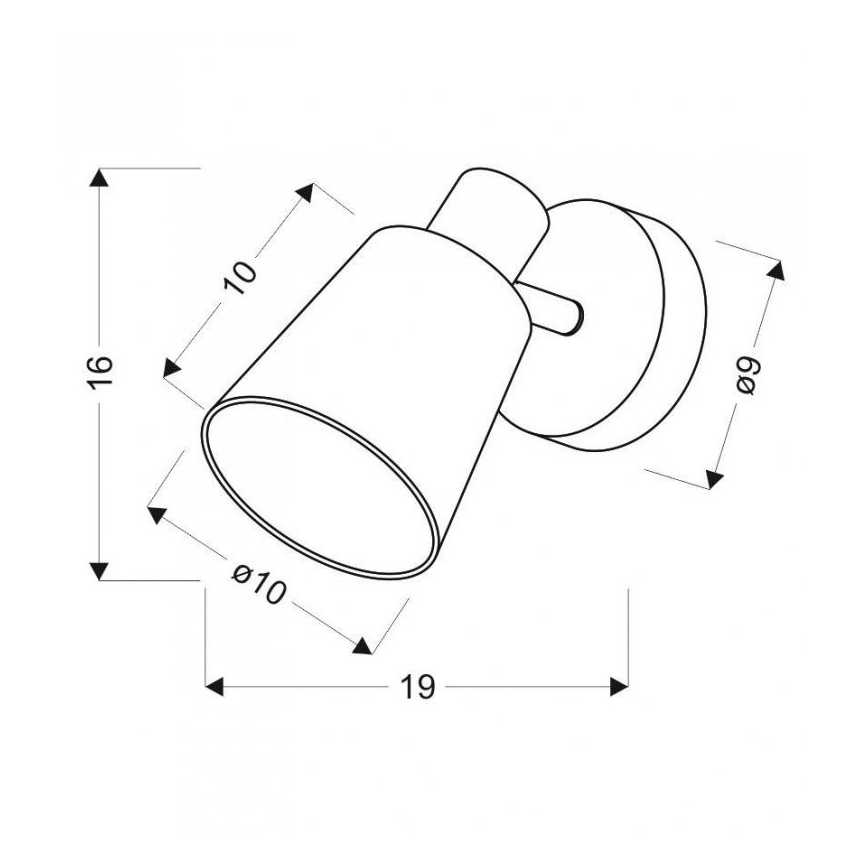 Nástěnné bodové svítidlo PIN 1xE14/40W/230V