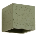 Nástěnné bodové svítidlo QUAD 1xG9/8W/230V beton/zelená
