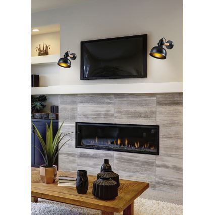 Nástěnné bodové svítidlo RENO 1xE27/40W/230V černá