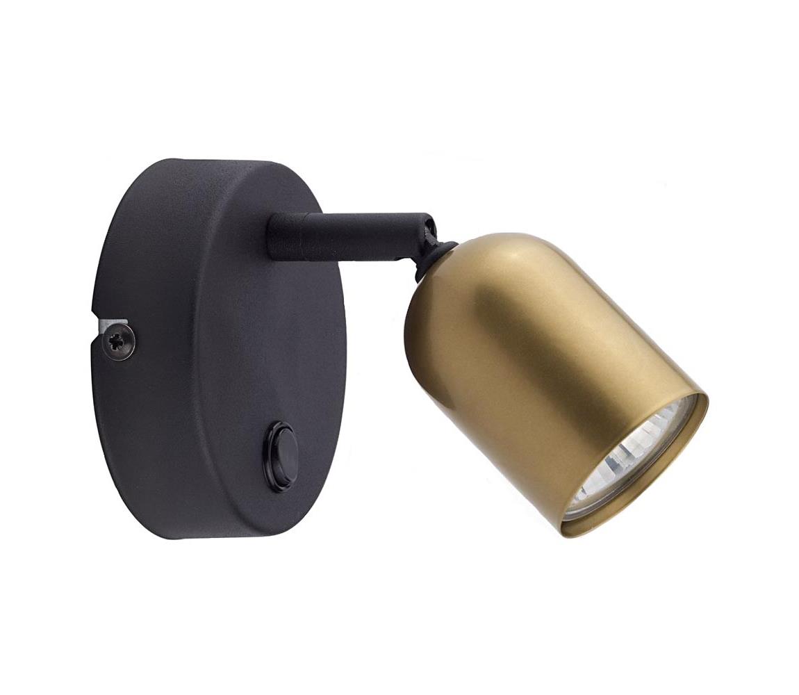 TK Lighting Nástěnné bodové svítidlo TOP 1xGU10/10W/230V zlatá/černá TK3309