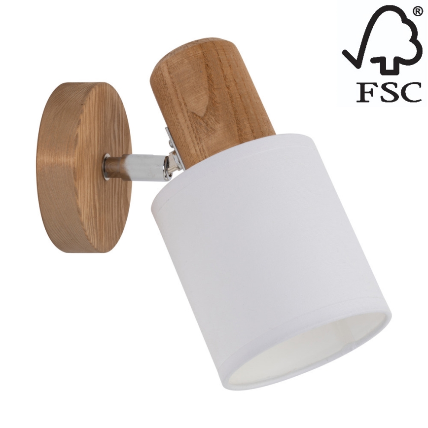 Nástěnné bodové svítidlo TRENDY 1xE27/15W/230V borovice – FSC certifikováno