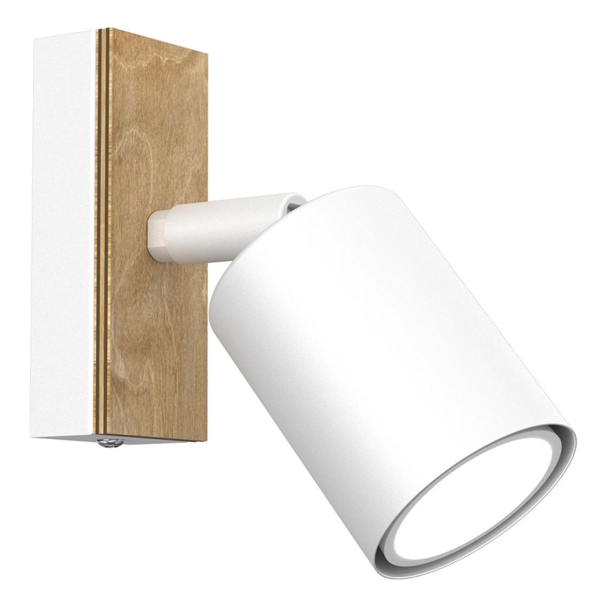 Nástěnné bodové svítidlo TULON 1xGU10/8W/230V bílá/dub