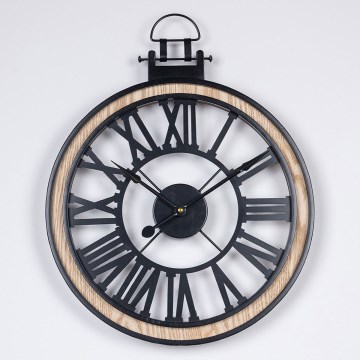 Nástěnné hodiny 1xAA pr. 40 cm černá/krémová