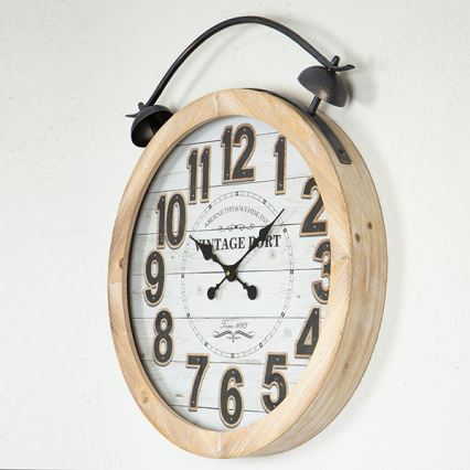 Nástěnné hodiny 1xAA pr. 50 cm béžová