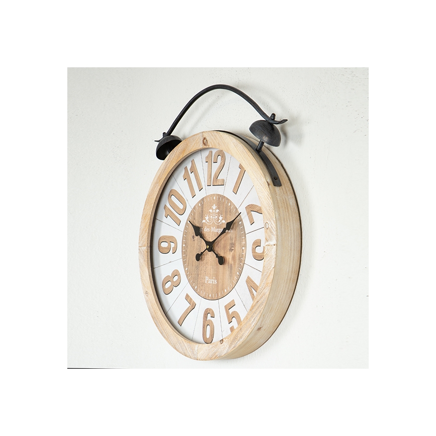Nástěnné hodiny 1xAA pr. 50 cm béžová