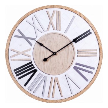 Nástěnné hodiny 1xAA pr. 50 cm bílá/béžová