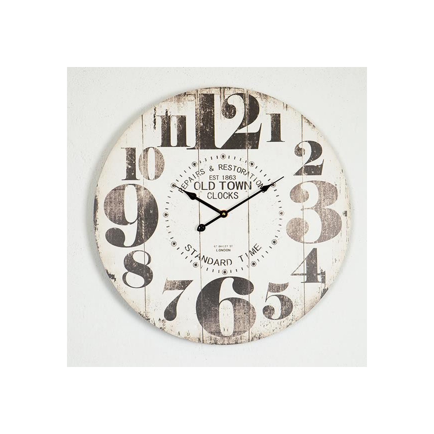 Nástěnné hodiny 1xAA pr. 58,2 cm hnědá
