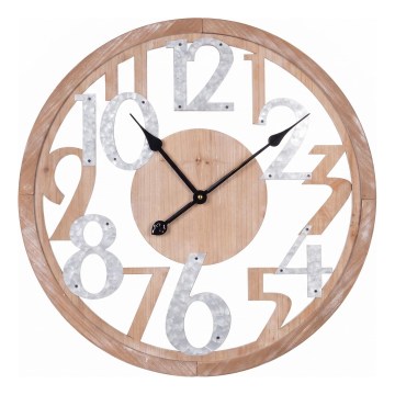 Nástěnné hodiny 1xAA pr. 60 cm béžová/bílá