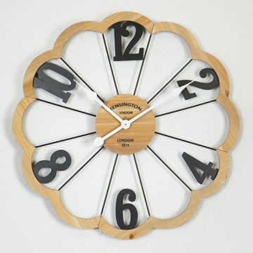 Nástěnné hodiny 1xAA pr. 60 cm béžová/černá