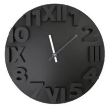 Nástěnné hodiny 3D design 1xAA černá