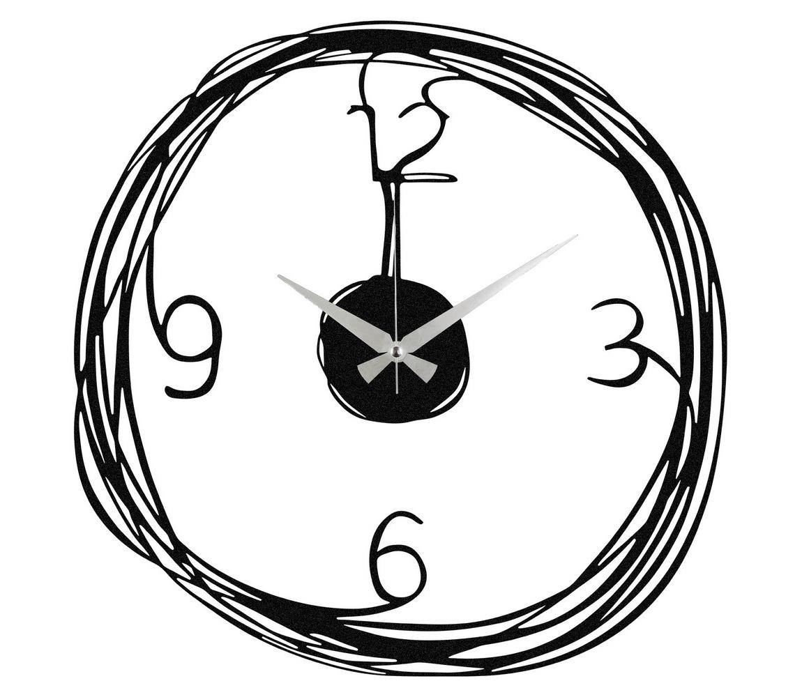  Nástěnné hodiny 48 cm 1xAA černá 
