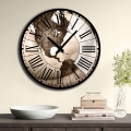 Nástěnné hodiny pr. 50 cm 1xAA hnědá