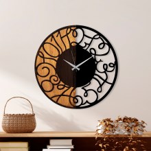 Nástěnné hodiny pr. 56 cm 1xAA dřevo/kov