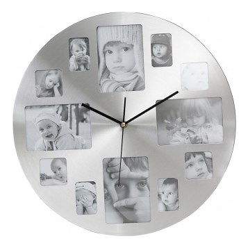 Nástěnné hodiny s fotorámečky 1xAA