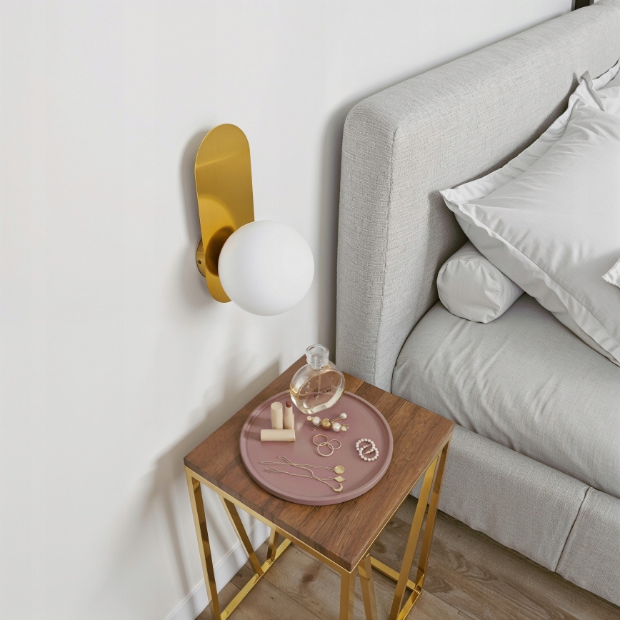 Nástěnné svítidlo 1xE27/40W/230V zlatá/bílá