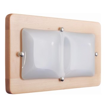Nástěnné svítidlo 2xE27/20W/230V buk