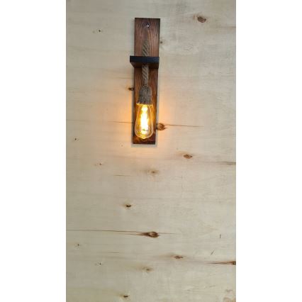 Nástěnné svítidlo AHSAP 1xE27/40W/230V borovice ořech