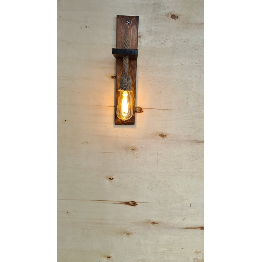 Nástěnné svítidlo AHSAP 1xE27/40W/230V borovice ořech