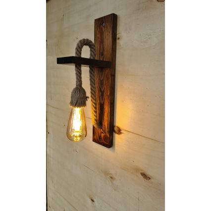 Nástěnné svítidlo AHSAP 1xE27/40W/230V borovice ořech