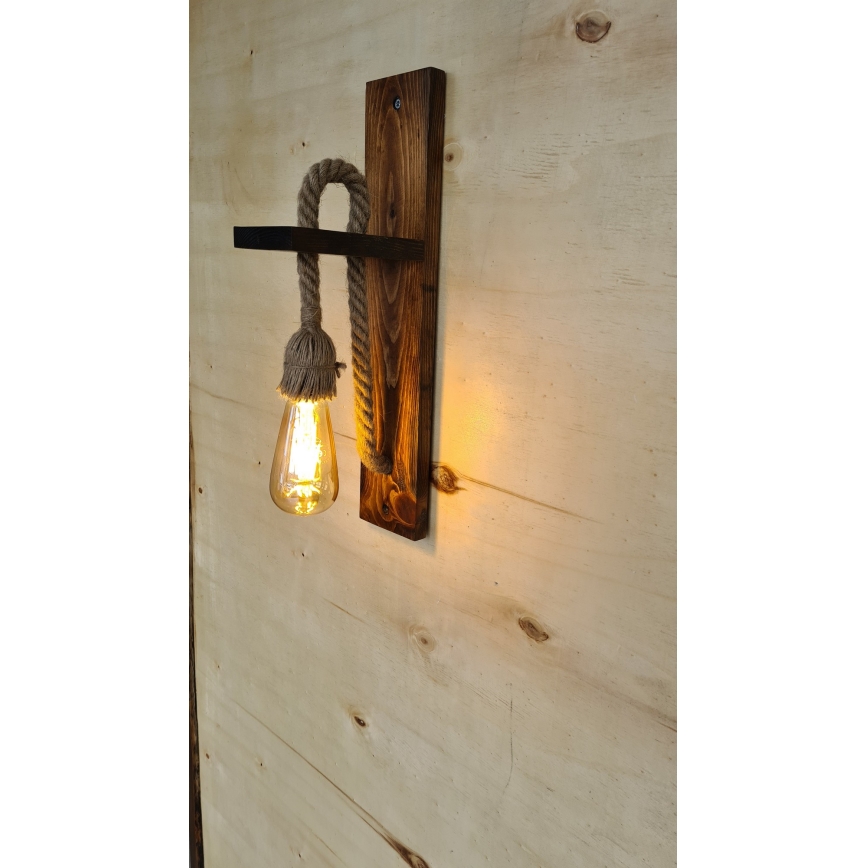 Nástěnné svítidlo AHSAP 1xE27/40W/230V borovice ořech
