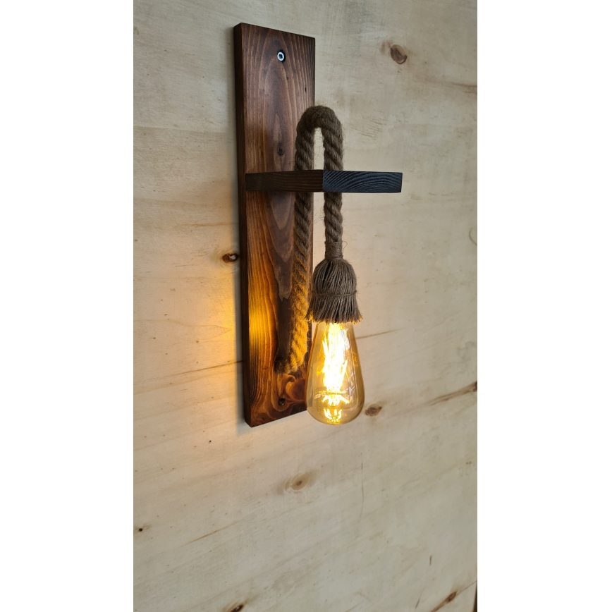 Nástěnné svítidlo AHSAP 1xE27/40W/230V borovice ořech