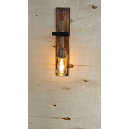 Nástěnné svítidlo AHSAP 1xE27/40W/230V borovice ořech