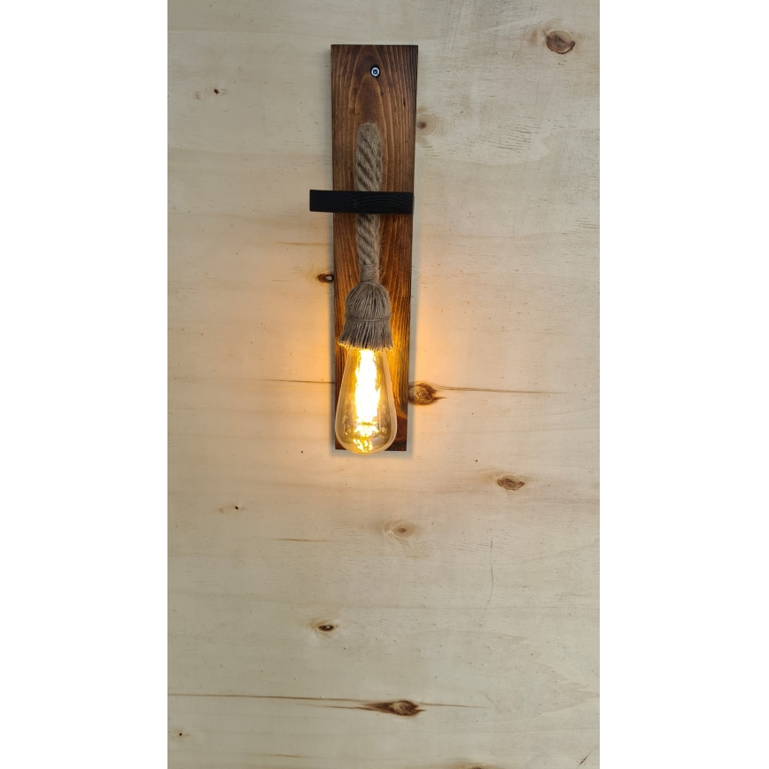 Nástěnné svítidlo AHSAP 1xE27/40W/230V borovice ořech