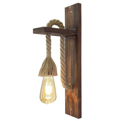 Nástěnné svítidlo AHSAP 1xE27/40W/230V borovice ořech