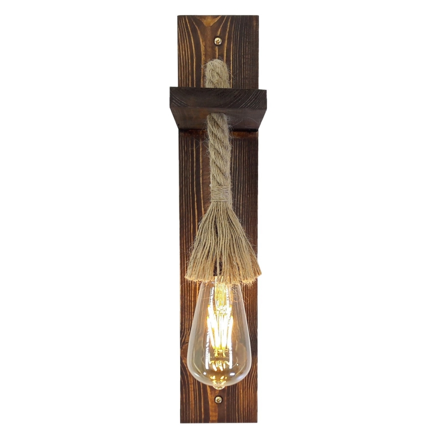 Nástěnné svítidlo AHSAP 1xE27/40W/230V borovice ořech