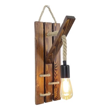 Nástěnné svítidlo AHSAP 1xE27/40W/230V borovice ořech