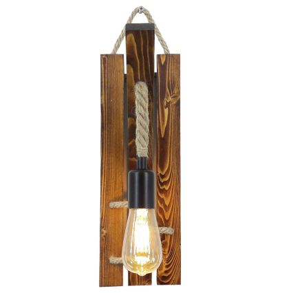 Nástěnné svítidlo AHSAP 1xE27/40W/230V borovice ořech