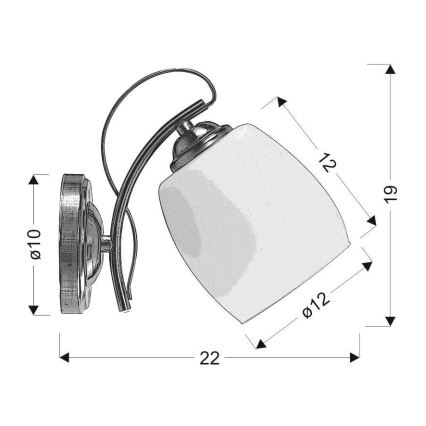 Nástěnné svítidlo AMBA 1xE27/40W/230V