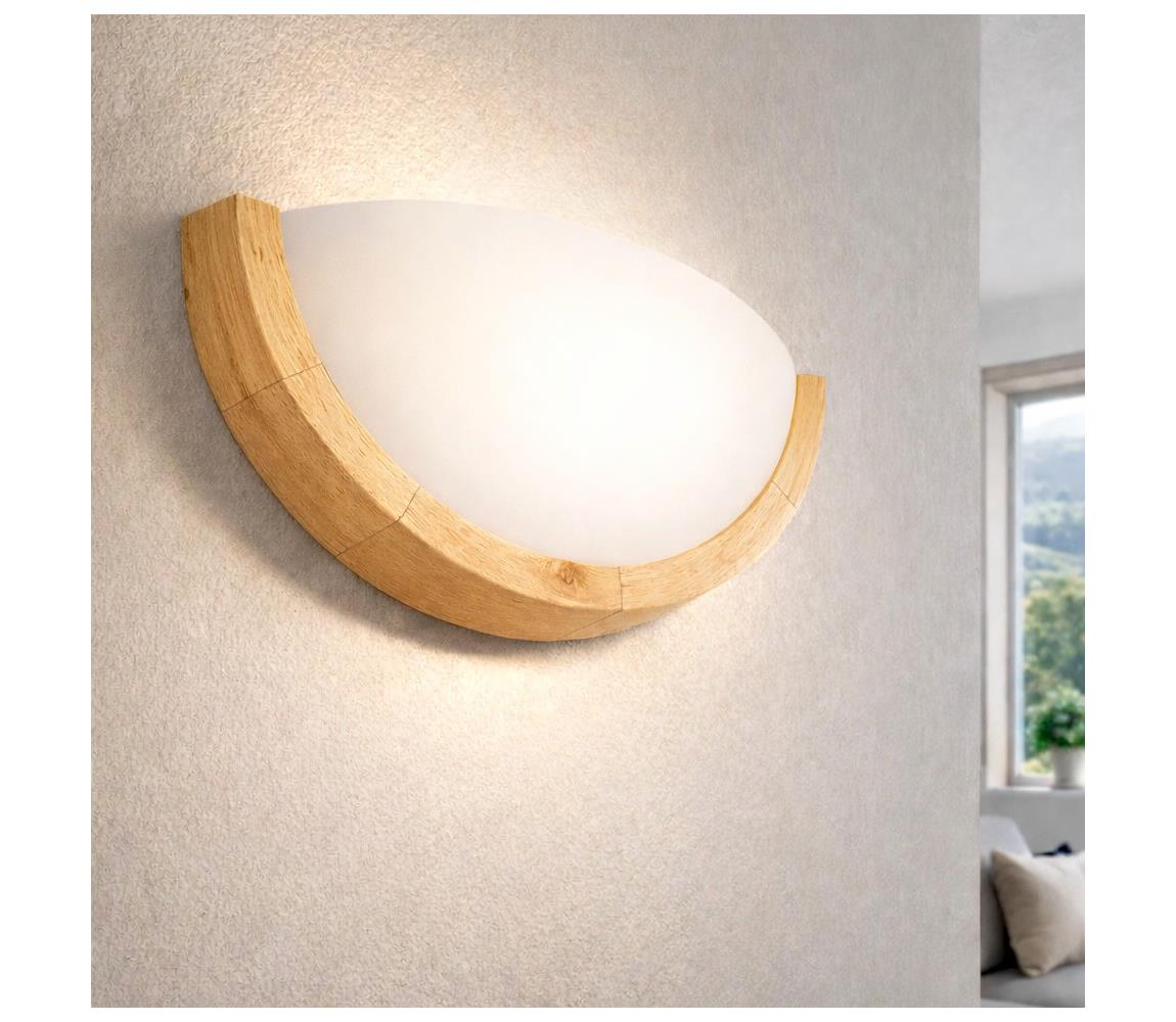 Lamkur Nástěnné svítidlo ANELLO 1xE27/60W/230V borovice LA42602